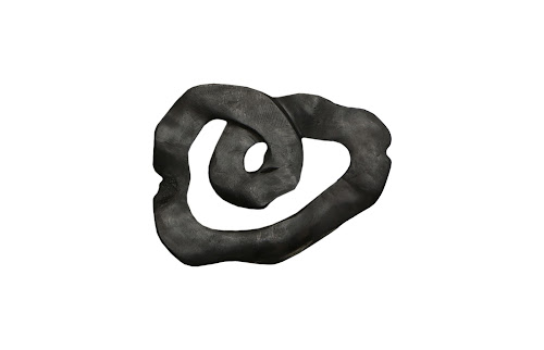 Phillips Collection Swirl Wall Tile Teak Wood Assorted Black Wall Art