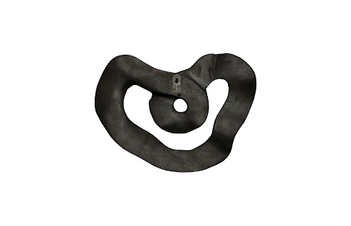 Phillips Collection Swirl Wall Tile Teak Wood Assorted Black Wall Art