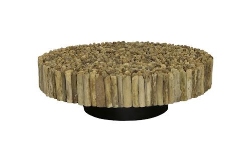 Phillips Manhattan Coffee Table Round with Glass Coffee Tabl