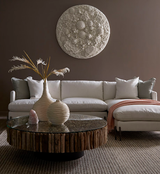 Phillips Collection Manhattan Round with Glass Coffee Table