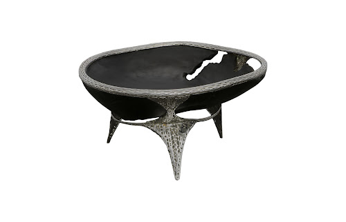 Phillips Collection Graven Table Top Black and Stainless Steel Bowl
