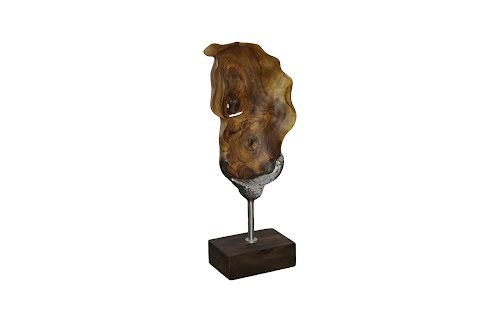 Phillips Collection Metallurgy Wood Sculpture Brown Tabletop