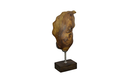 Phillips Collection Metallurgy Wood Sculpture Brown Tabletop