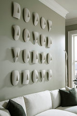 Phillips Collection Geometric Cycladic Wall Art Set of 5 White Stone Accent