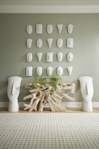 Phillips Collection Geometric Cycladic Wall Art Set of 5 White Stone Accent