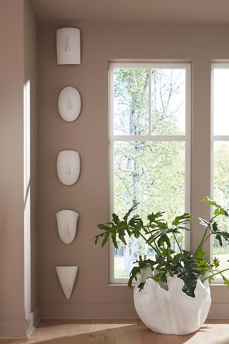 Phillips Collection Geometric Cycladic Wall Art Set of 5 White Stone Accent