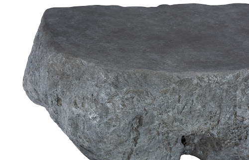 Phillips Collection Quarry , Large Charcoal Stone Coffee Table