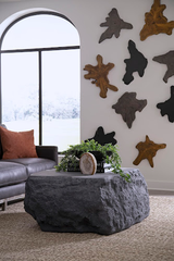 Phillips Collection Quarry , Large Charcoal Stone Coffee Table