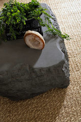 Phillips Collection Quarry , Large Charcoal Stone Coffee Table