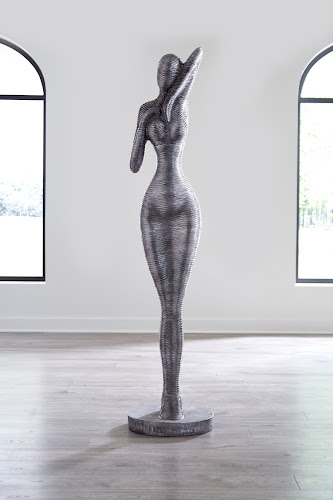 Phillips Collection Admiring Standing Sculpture Aluminum Accent
