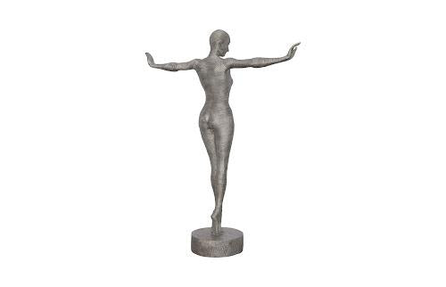 Phillips Outstretched Arms Standing Sculpture Aluminum Accent