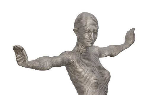 Phillips Collection Outstretched Arms Standing Sculpture Aluminum Accent