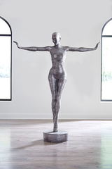 Phillips Collection Outstretched Arms Standing Sculpture Aluminum Accent