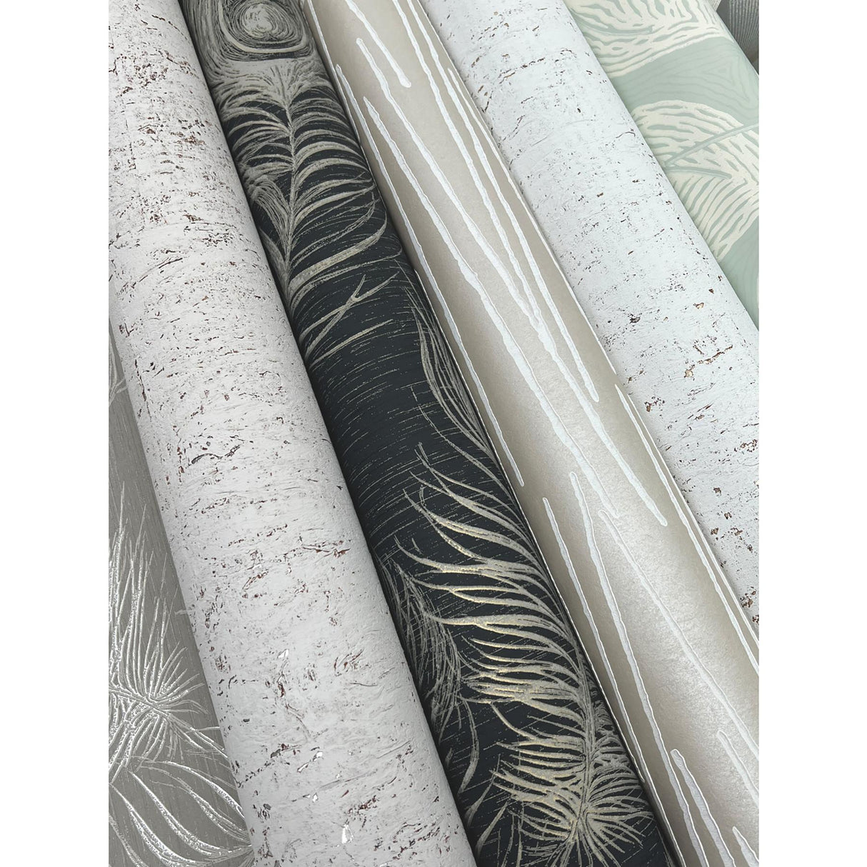 Candice Olson Pale Grey & Silver Cork Grey Wallpaper