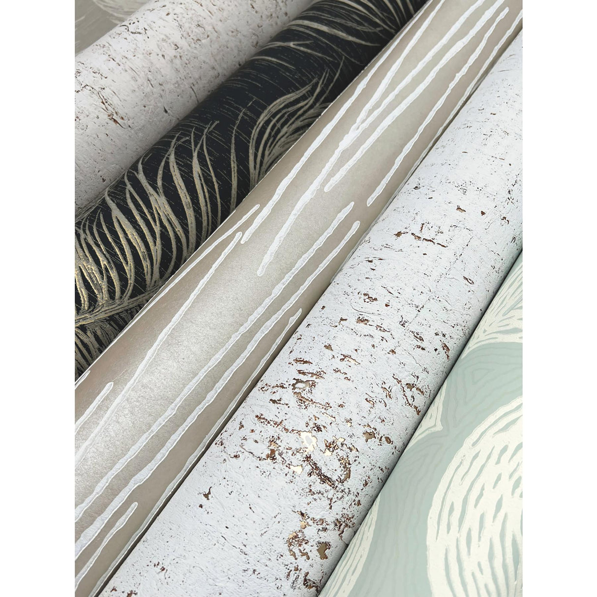 Candice Olson Pale Grey & Silver Cork Grey Wallpaper