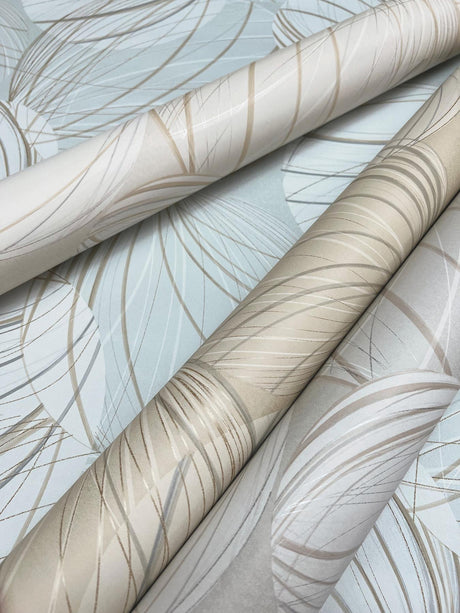 Candice Olson Smokey Blue Floating Lanterns Blue Wallpaper