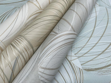 Candice Olson Smokey Blue Floating Lanterns Blue Wallpaper