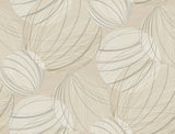 Candice Olson Taupe Floating Lanterns Brown Wallpaper