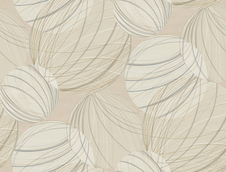 Candice Olson Taupe Floating Lanterns Brown Wallpaper