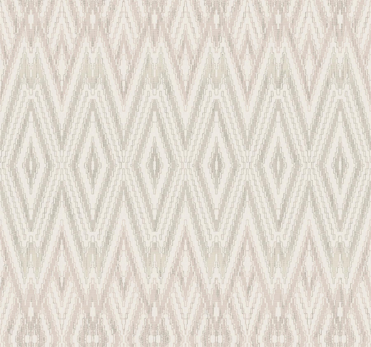 Candice Olson Lavender Diamond Marquise White & Off-White Wallpaper