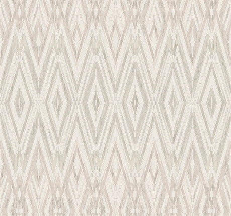 Candice Olson Lavender Diamond Marquise White & Off-White Wallpaper