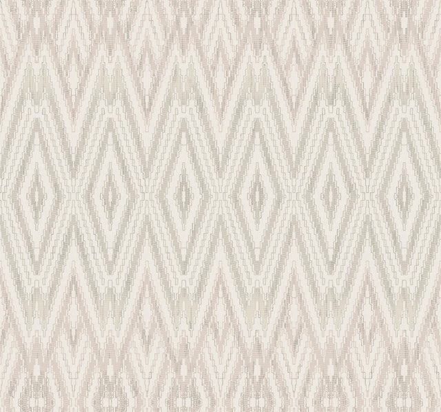 Candice Olson Lavender Diamond Marquise White & Off-White Wallpaper