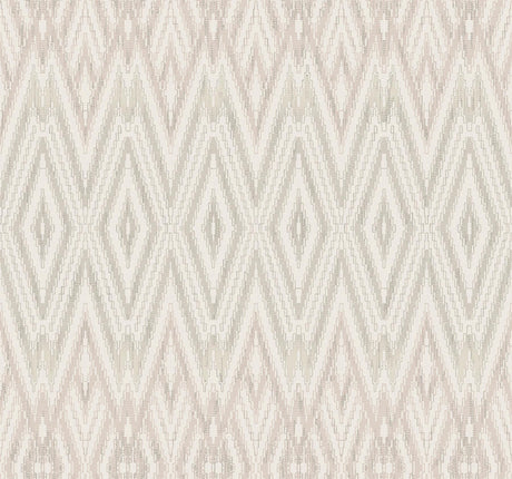 Candice Olson Lavender Diamond Marquise White & Off-White Wallpaper