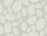 Candice Olson Green Contoured Leaves Green Wallpaper