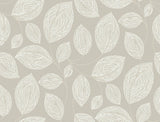 Candice Olson Taupe Contoured Leaves Brown Wallpaper