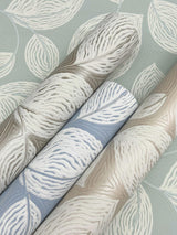 Candice Olson Sand Contoured Leaves Beige Wallpaper