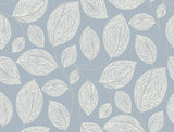 Candice Olson Indigo Blue Contoured Leaves Blue Wallpaper