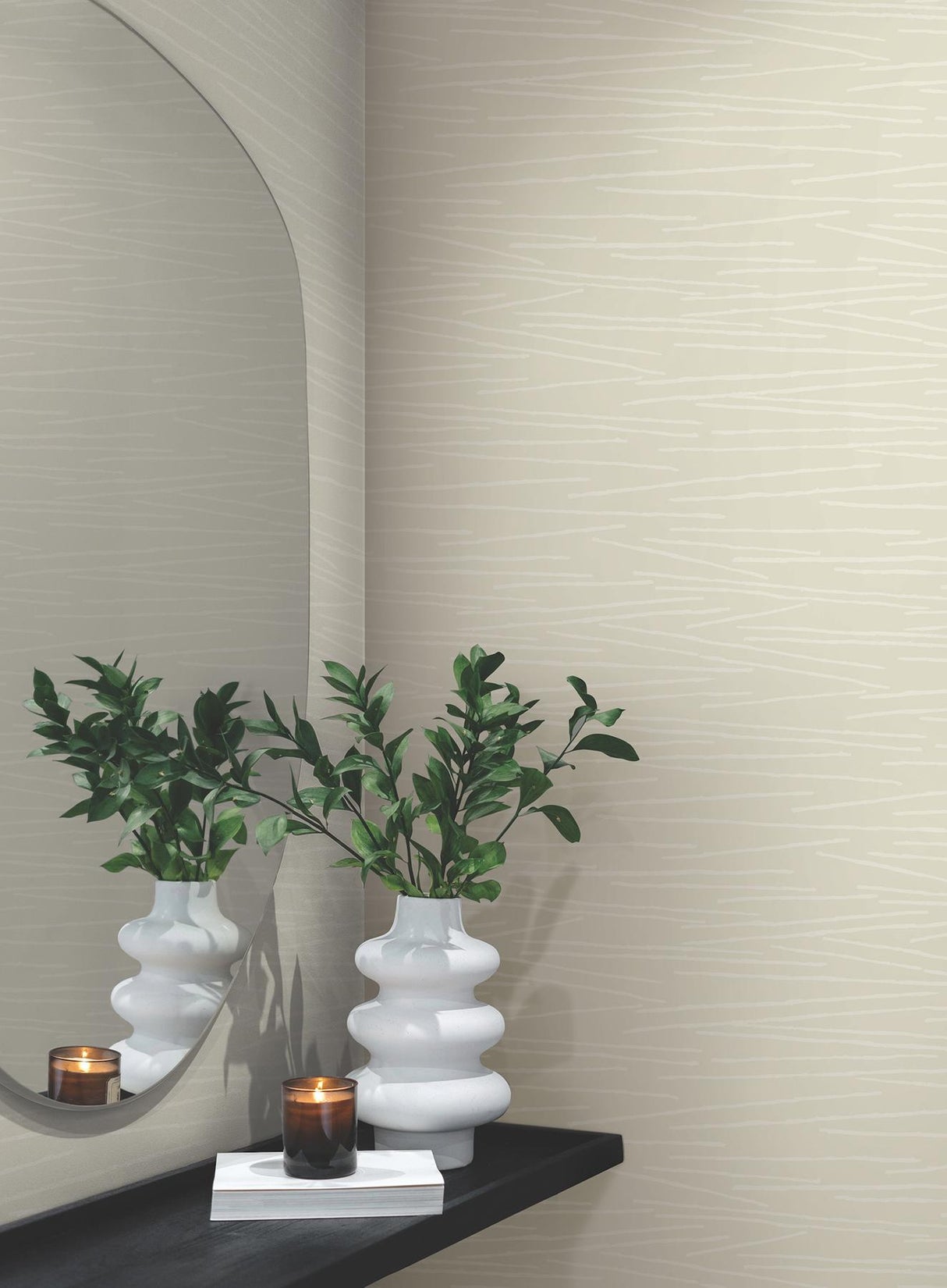 Candice Olson Blonde Line Horizon Beige Wallpaper