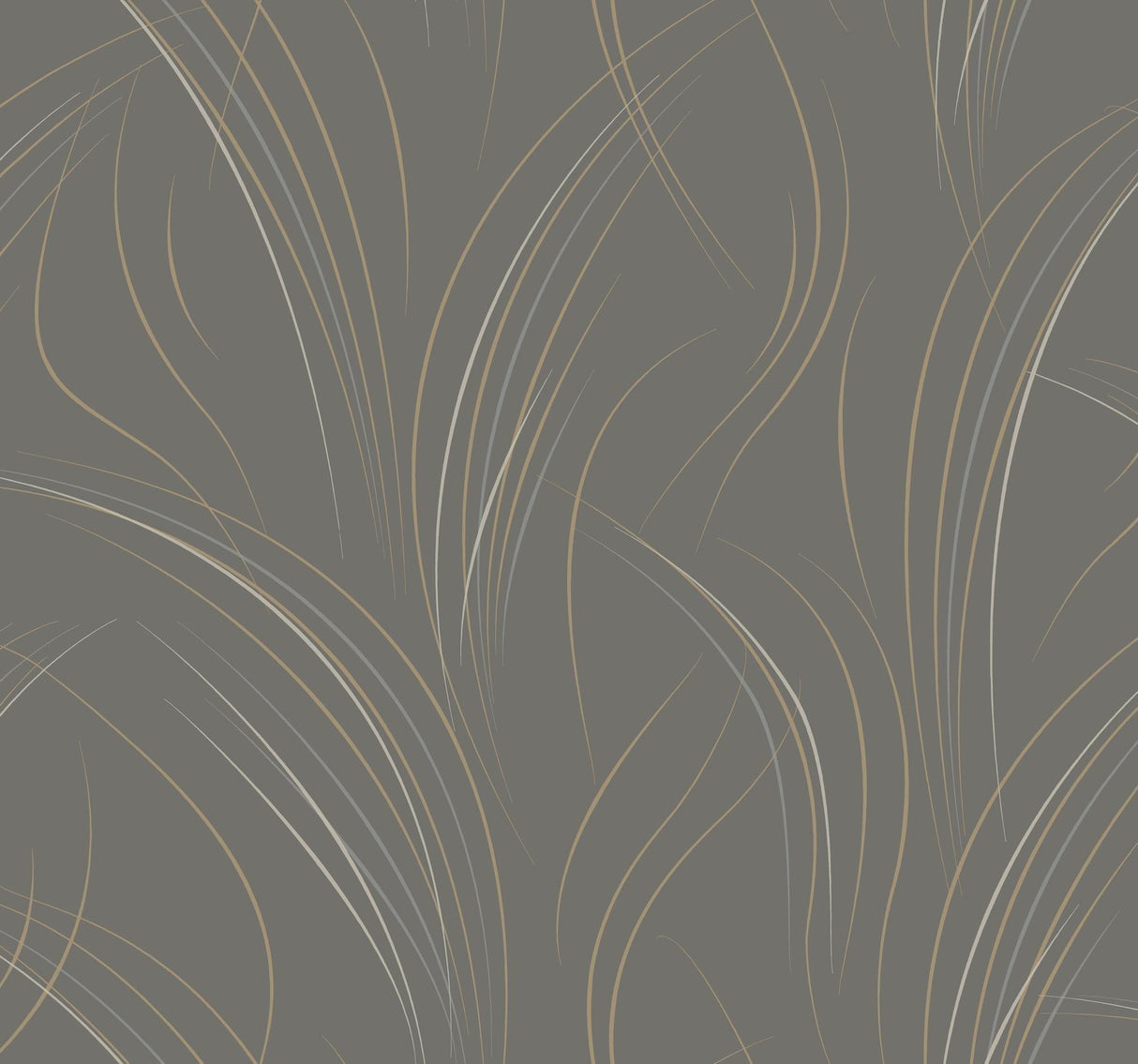 Candice Olson Charcoal Graceful Wisp Grey Wallpaper