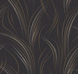 Candice Olson Black Graceful Wisp Black Wallpaper