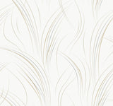 Candice Olson White Graceful Wisp White & Off-White Wallpaper