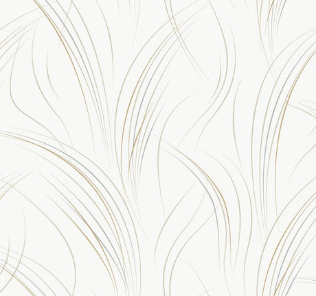 Candice Olson White Graceful Wisp White & Off-White Wallpaper