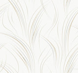 Candice Olson White Graceful Wisp White & Off-White Wallpaper