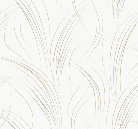 Candice Olson White Graceful Wisp White & Off-White Wallpaper