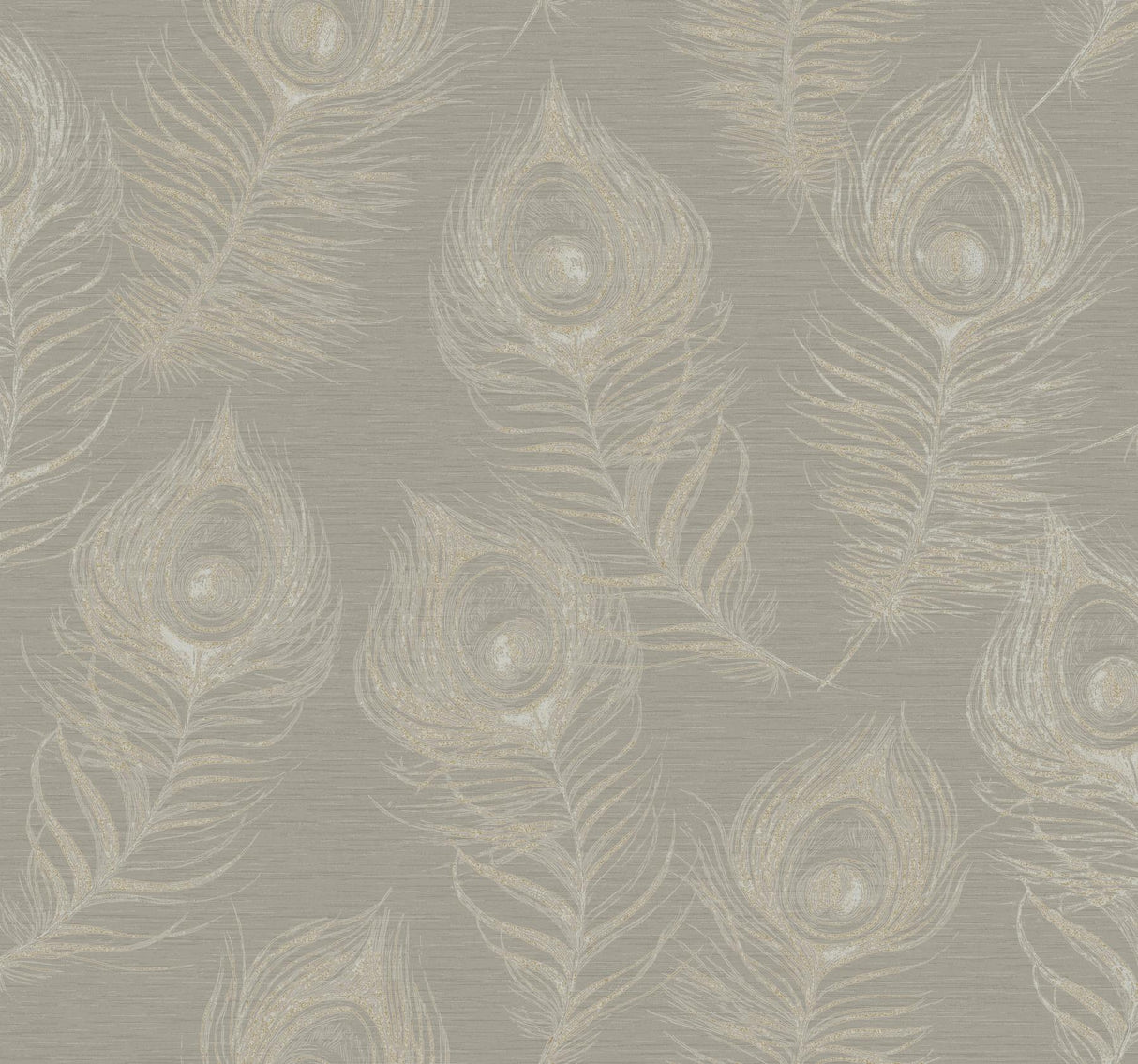 Candice Olson Mink Regal Peacock Grey Wallpaper