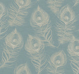 Candice Olson Dark Teal Regal Peacock Blue Wallpaper