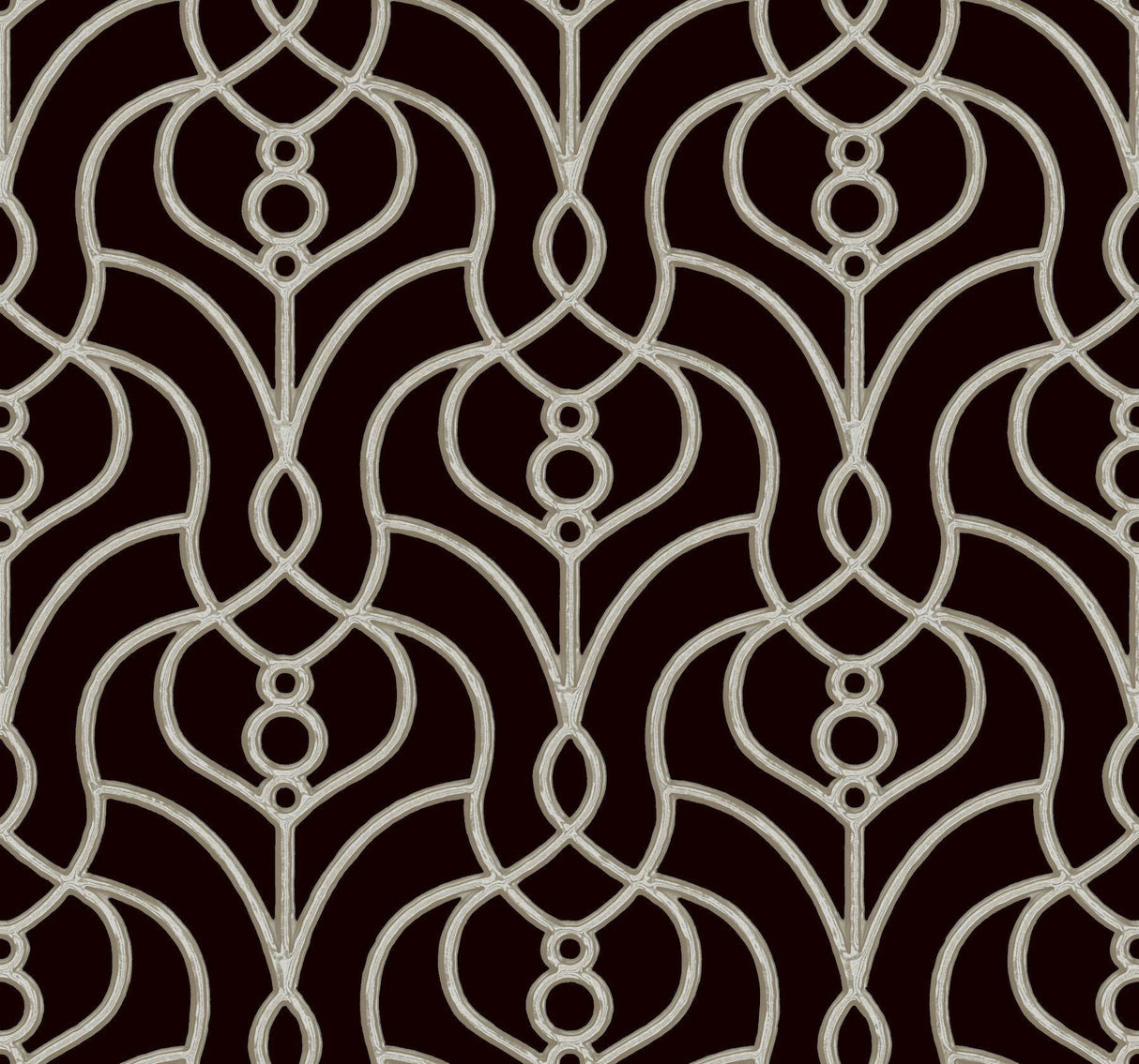 Candice Olson Black Divine Trellis Black Wallpaper