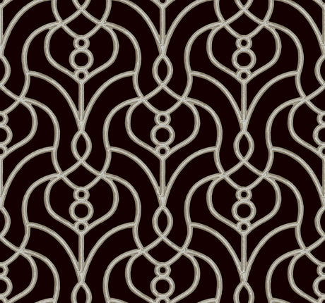 Candice Olson Black Divine Trellis Black Wallpaper