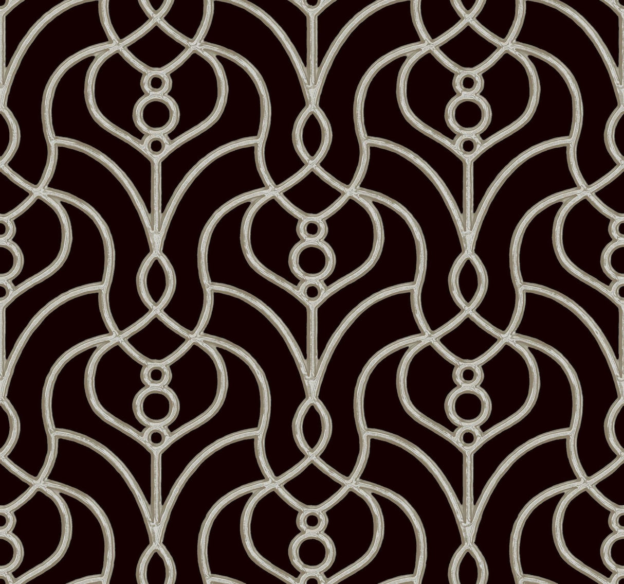 Candice Olson Black Divine Trellis Black Wallpaper
