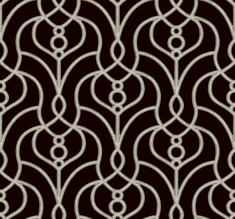 Candice Olson Black Divine Trellis Black Wallpaper