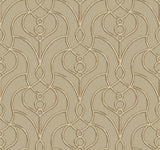 Candice Olson Taupe Divine Trellis Brown Wallpaper