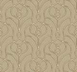 Candice Olson Taupe Divine Trellis Brown Wallpaper