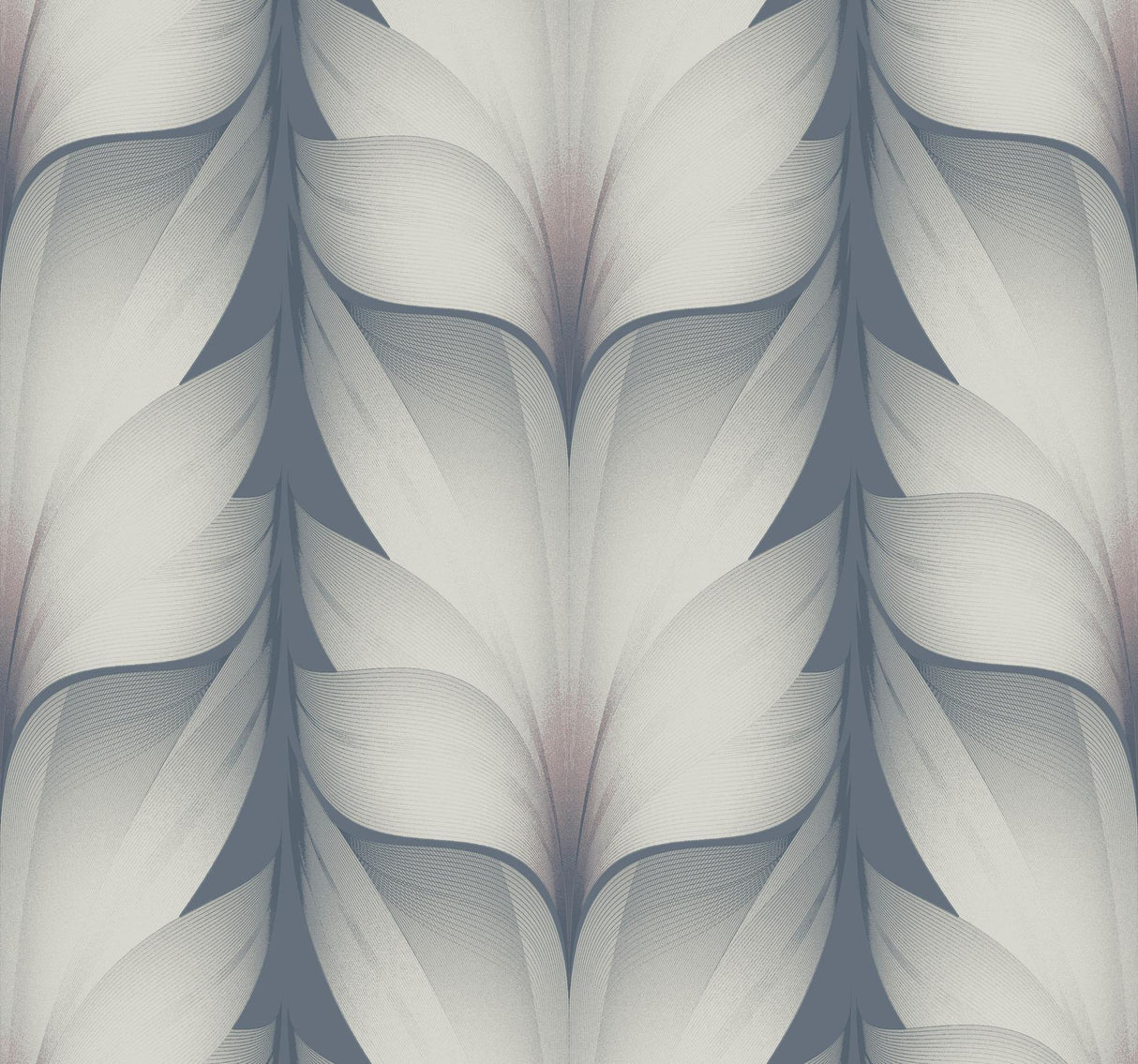 Candice Olson Steel Lotus Light Stripe Blue Wallpaper