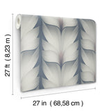 Candice Olson Steel Lotus Light Stripe Blue Wallpaper