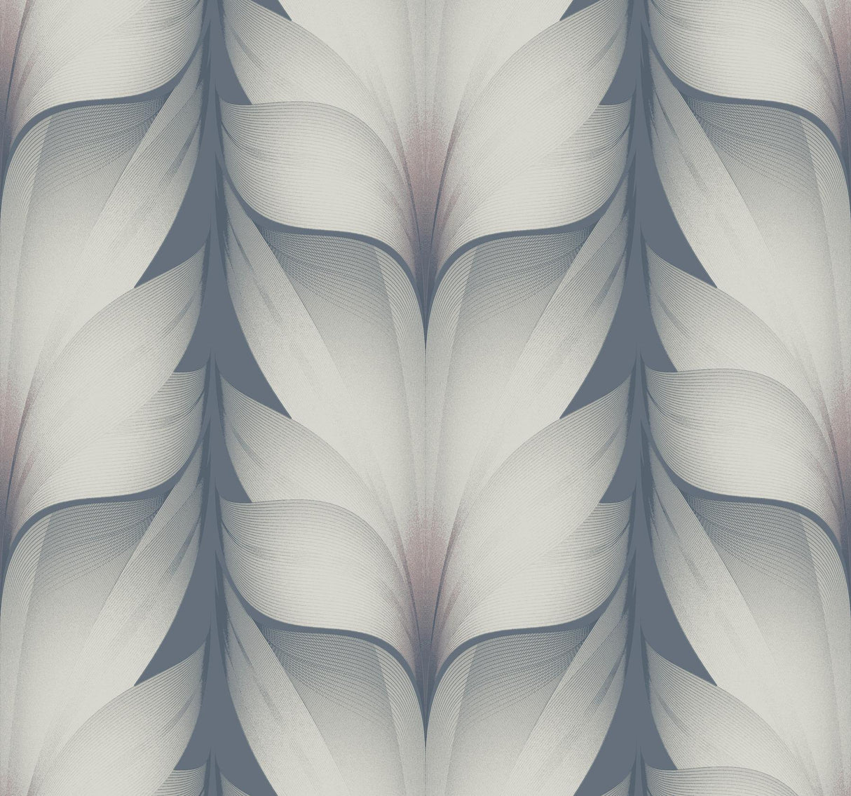 Candice Olson Steel Lotus Light Stripe Blue Wallpaper