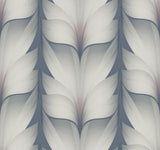 Candice Olson Steel Lotus Light Stripe Blue Wallpaper